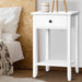 Bedside Tables Drawer Side Table Nightstand White Storage