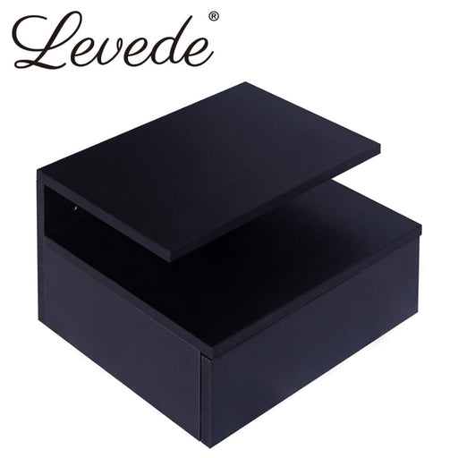 Bedside Tables Led Side Table Storage Drawer Floating