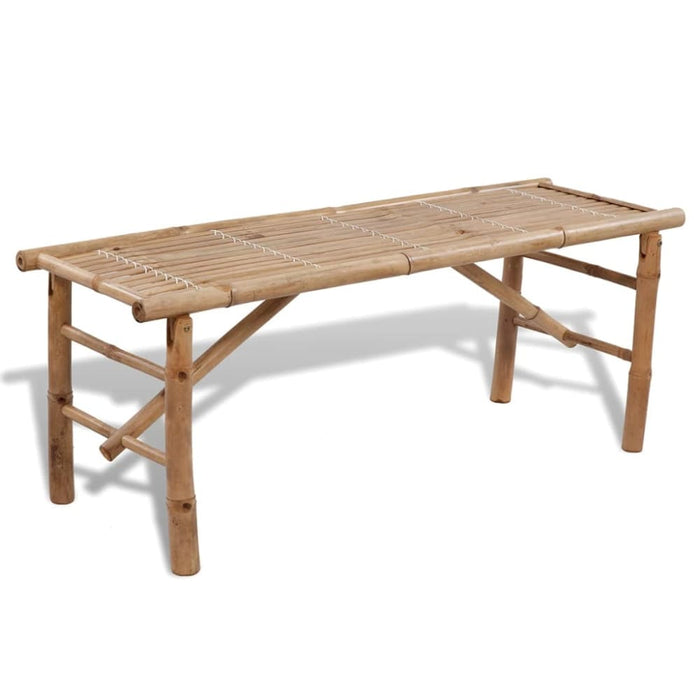 Beer Table With 2 Benches 100 Cm Bamboo Aopbx