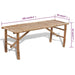 Beer Table With 2 Benches 100 Cm Bamboo Aopbx