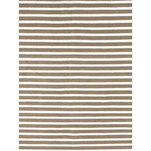 Beige Cream Striped Cotton Kilim Rug190x250 Cm