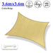 Beige Hdpe Sunshade Net Garden Shelter Balcony Cloth Pool