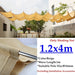 Beige Hdpe Telescopic Wave Sunshade Net Gazebo Awning