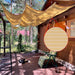 Beige Hdpe Telescopic Wave Sunshade Net Gazebo Awning