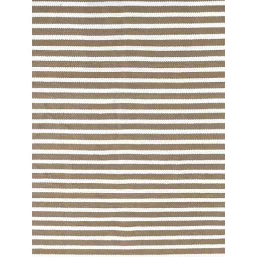 Beige/cream Striped Cotton Kilim Rug120x180 Cm