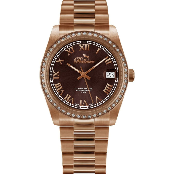 Bellevue I.30 Ladies Quartz Watch Brown 28mm