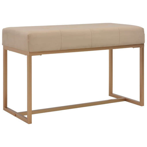 Bench 80 Cm Beige Velvet Xaippk