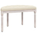 Bench 81.5x41x49 Cm Beige Linen Taaabn