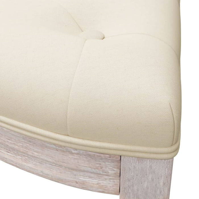 Bench 81.5x41x49 Cm Beige Linen Taaabn