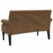 Bench With Backrest Brown 120x62x75.5 Cm Faux Suede Leather