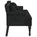 Bench With Cushions Black 120.5x65x75 Cm Velvet Tixoap