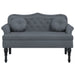 Bench With Cushions Dark Grey 120.5x65x75 Cm Velvet Tixoao