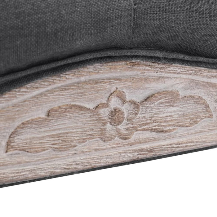 Bench Linen Solid Wood 110x38x48 Cm Dark Grey Xaptlb