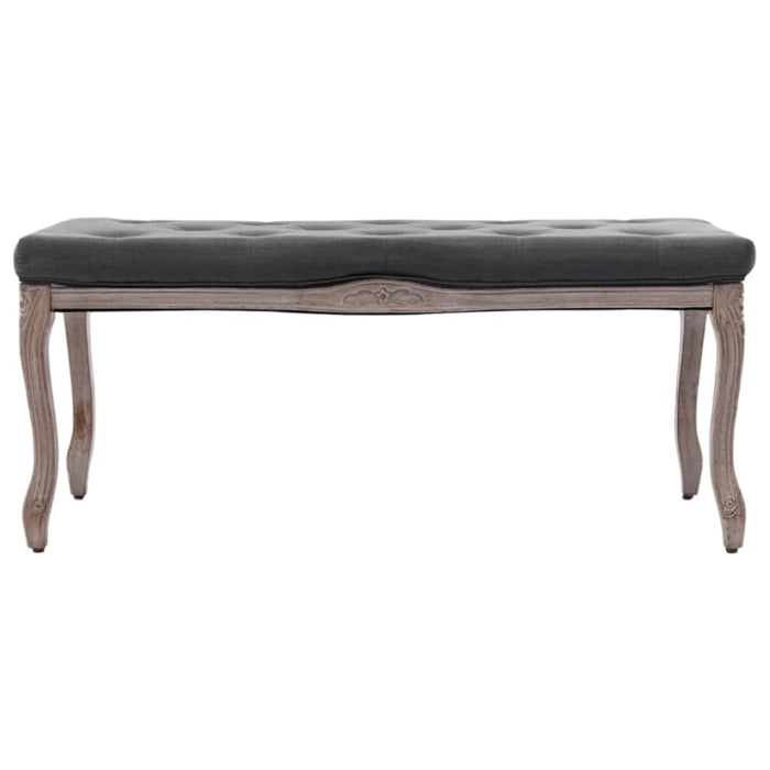 Bench Linen Solid Wood 110x38x48 Cm Dark Grey Xaptlb