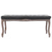 Bench Linen Solid Wood 110x38x48 Cm Dark Grey Xaptlb