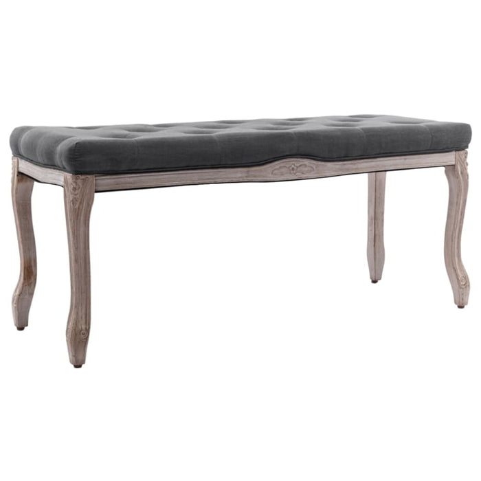 Bench Linen Solid Wood 110x38x48 Cm Dark Grey Xaptlb