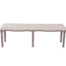 Bench Linen Solid Wood 150x40x48 Cm Cream White Xaptlo