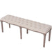 Bench Linen Solid Wood 150x40x48 Cm Cream White Xaptlo