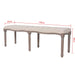 Bench Linen Solid Wood 150x40x48 Cm Cream White Xaptlo