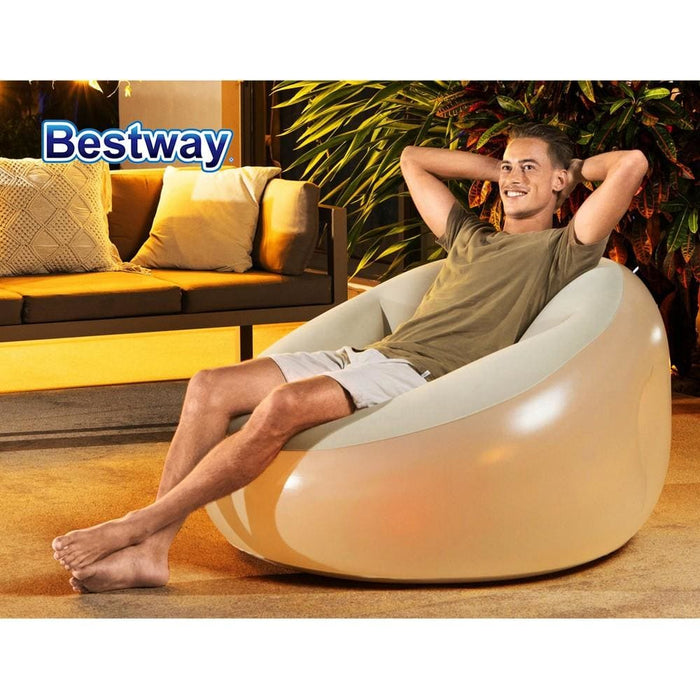 Bestway Inflatable Seat Sofa Led Light Chair Outdoor Lounge