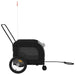 Dog Bike Trailer Black And Grey Oxford Fabric Iron Ktnpt