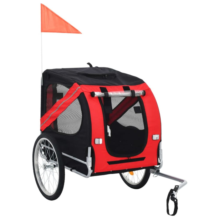 Dog Bike Trailer Red And Black Koill