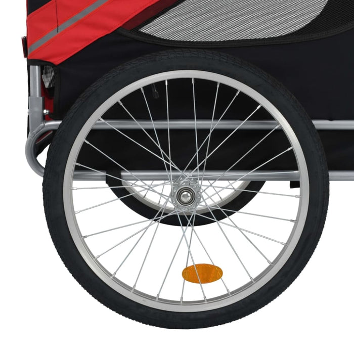 Dog Bike Trailer Red And Black Koill