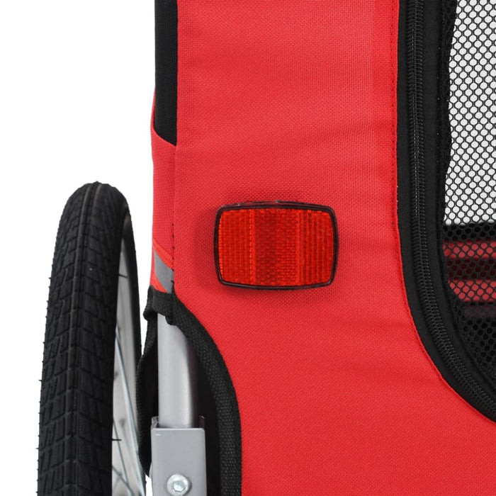 Dog Bike Trailer Red And Black Koill