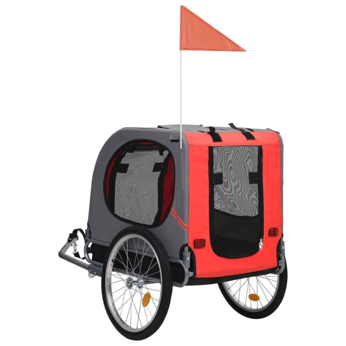 Dog Bike Trailer Red And Black Koilp