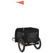 Dog Bike Trailer Black Oxford Fabric And Iron Kabob