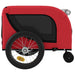 Dog Bike Trailer Red And Black Oxford Fabric Iron Kabxb