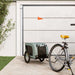 Pet Bike Trailer Grey and Black Oxford Fabric Iron Kabbb