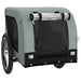 Pet Bike Trailer Grey and Black Oxford Fabric Iron Kabbb