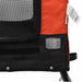 Dog Bike Trailer Orange and Black Oxford Fabric Iron Kabok