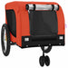 Dog Bike Trailer Orange and Black Oxford Fabric Iron Kabxl