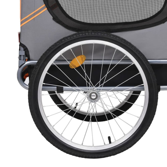 Dog Bike Trailer Orange And Grey Koili