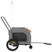 Dog Bike Trailer Orange And Grey Oxford Fabric Iron Ktnpo