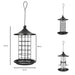 3x Bird Feeder Hanging Wild Seed Container Hanger Stand