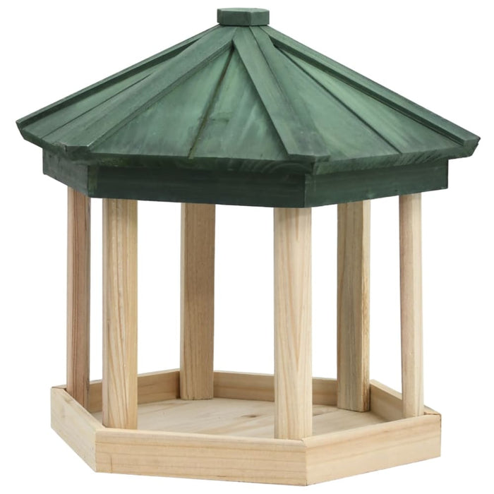 Bird Feeder Octagon Solid Firwood 33x30 Cm Toanol