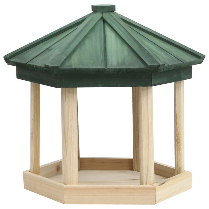 Bird Feeder Octagon Solid Firwood 33x30 Cm Toanol