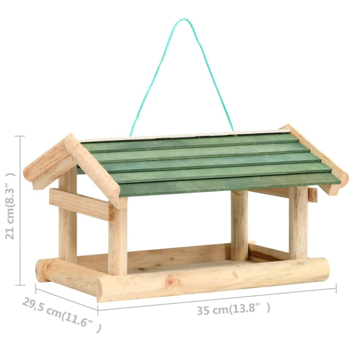 Bird Feeder Solid Wood 35x29.5x21 Cm Toanok