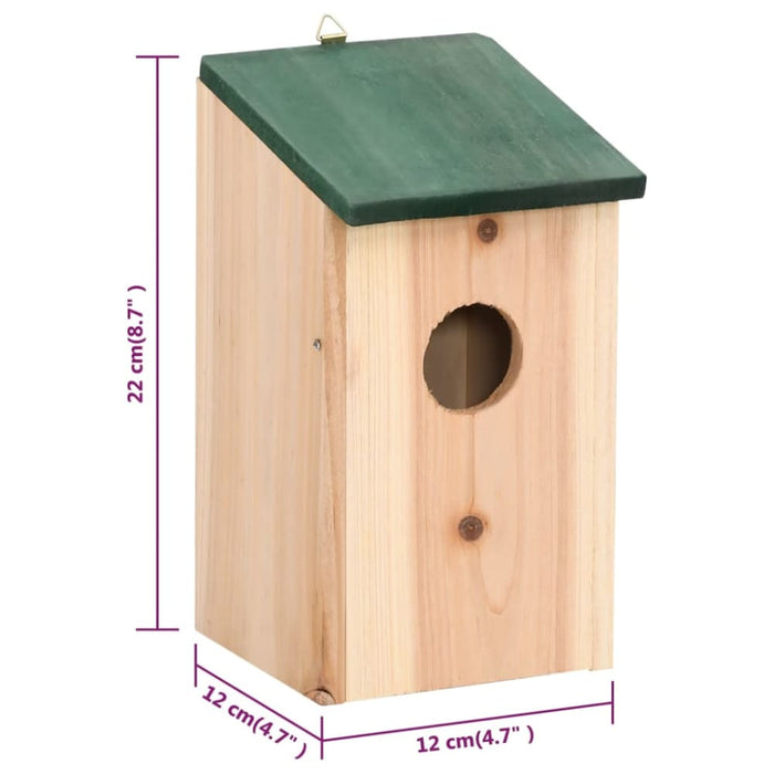 Bird House Nesting Box Wood 4 Pcs Aobox