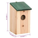 Bird Houses 10 Pcs Solid Firwood 12x12x22 Cm Toanop