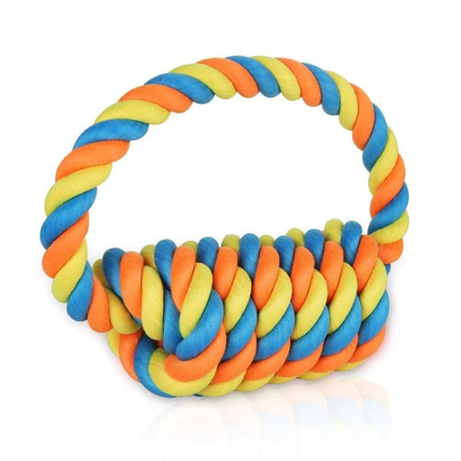 Bite-resistant Bright Colour Tug Of War Pet Rope Toy