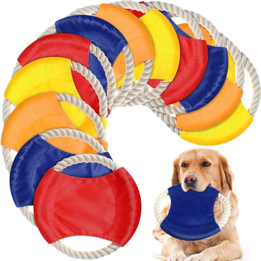 Bite-resistant Durable Cotton Flying Discs Dog Rope Toy