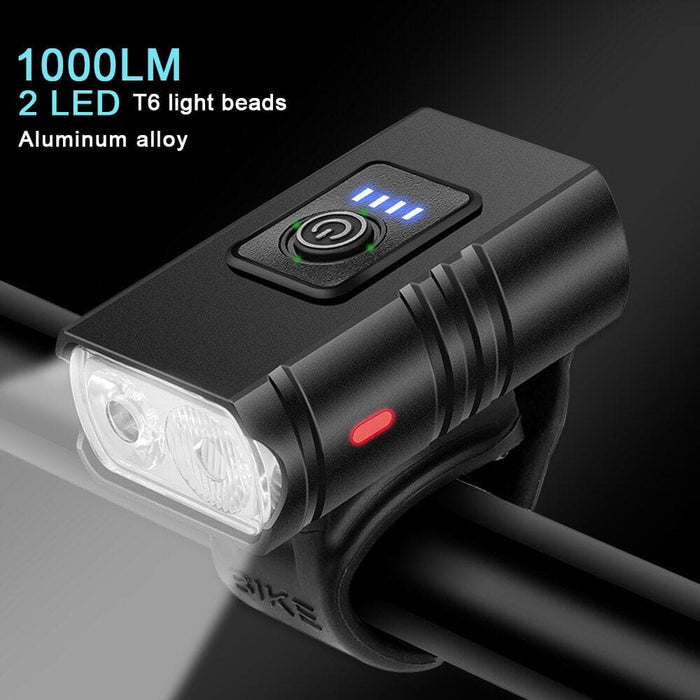 Bk02 Bike Light Usb Rechargeable T6 Led Bicycle Lights 6