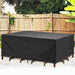 Black 420d Outdoor Waterproof Patio Furniture Cover Extra