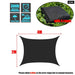 Black 420d Waterproof Square Rectangle Shade Sails Garden