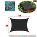 Black 420d Waterproof Square Rectangle Shade Sails Garden