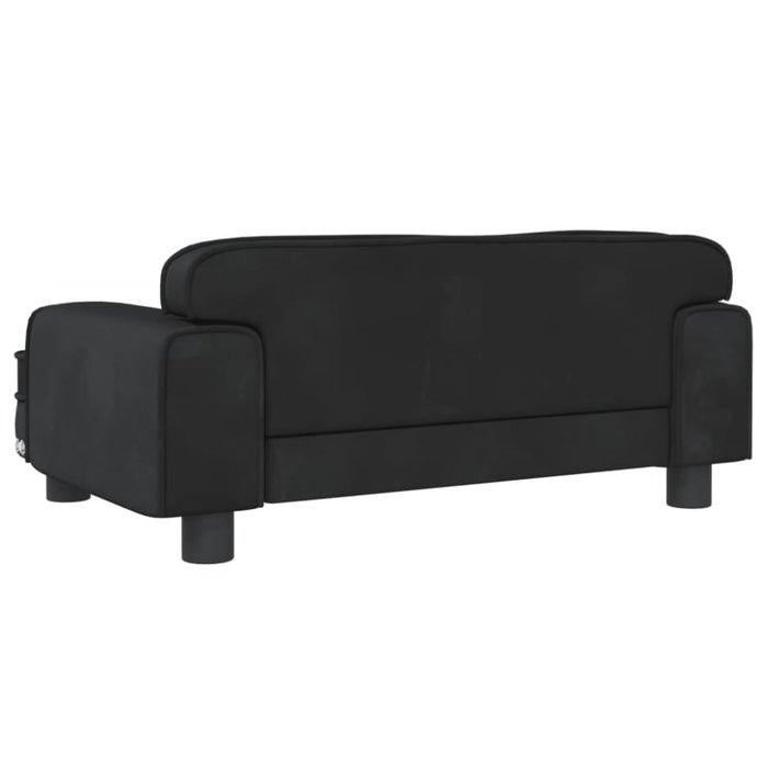 Dog Bed Black 70x45x30 Cm Velvet Oionnl